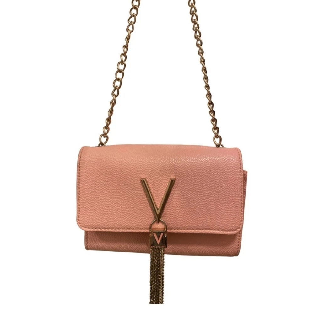 Mario VALENTINO Crossbody Pink Leather Shoulder Bag